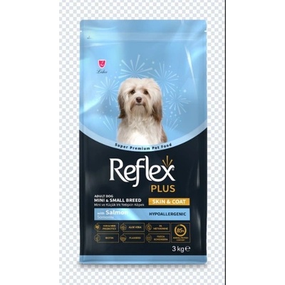 REFLEX+ ADULT MINI/SMALL SKIN/COAT SALMON 3 kg - Пълноценна храна за израснали кучета от малки породи със сьомга 3 кг