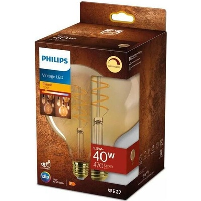Philips LED Stmievateľná žiarovka VINTAGE Philips G125 E27/5,5W/230V 2200K P6804