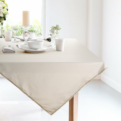 Takoy Středový ubrus krémový 85x85 cm LACE s šampaňovou výšivkou-HF-460267 | 85 x 85 cm