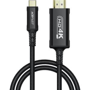 ACEFAST Кабел с поддръжка на 4K за свързване от USB-C към HDMI - Acefast C1 USB-C to HDMI Cable 4K 60Hz HDR (черен) (180 см) (C1-10)