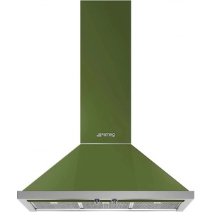 Smeg Абсорбатор SMEG Portofino KPF9OG, 275W, А+, 781 м3/ч, 3 скорости, 3 филтъра, Антивъзвръщателен клапан, Инокс, LED, Зелен (KPF9OG)