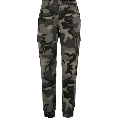 Urban Classics Дамски карго панталон в сив камуфлажен цвят Urban Classics Ladies High Waist Camo Cargo Pants UB-TB3047-00784 - Камуфлаж, размер 27