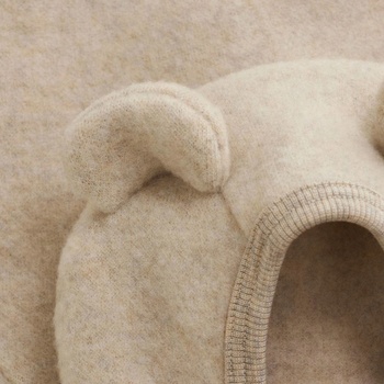 HUTTEliHUT detská vlnená kukla SOFT s uškami camel