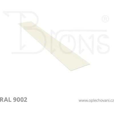 Brons Rovinný plech 300 x 2000 mm šedobílá