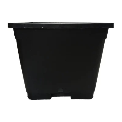 Квадратна черна саксия 37х37x27см