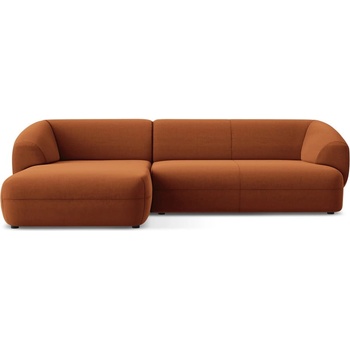 makamii Оранжев кадифен ъглов диван (ляв ъгъл) Moana - Makamii (MOANA_LC_M_1_P1_C24)