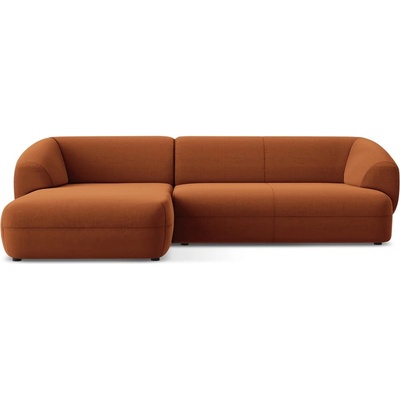 makamii Оранжев кадифен ъглов диван (ляв ъгъл) Moana - Makamii (MOANA_LC_M_1_P1_C24)