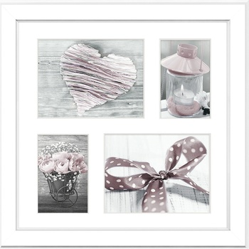 STYLER Рамка за 4 снимки Malmo 39 x 39 см бяла (RA-13907)