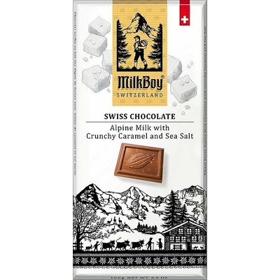 Milkboy swiss Mléčná crunchy Caramel & Sea Salt 85 g