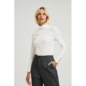 Moodo Светъл дамски топ с дълъг ръкав Moodo | Byal | ЖЕНИ | XS