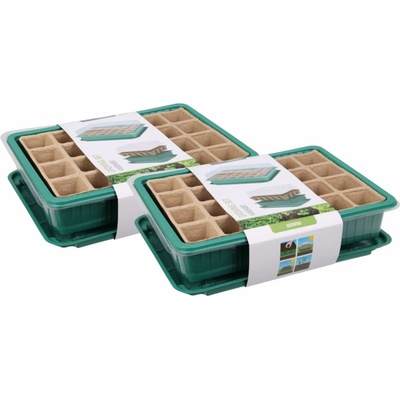 Igotrend SET 2 ks Minipařeniště ochranný poklop na rostliny 27,5 x 20 x 11 cm