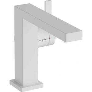 Hansgrohe Tecturis E - Смесител за мивка с чучур Push-Open, CoolStart, EcoSmart, бял мат 73024700 (73024700)