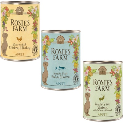 Rosies Farm Adult mix 3 druhy kuracie ryby divina 24 x 400 g