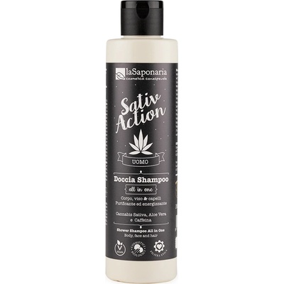laSaponaria Men sprchový gél a šampón s konope 2v1 BIO 200 ml