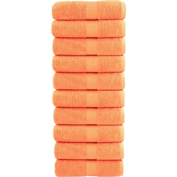 vidaXL Премиум кърпи за гости SOLUND 10 бр. оранжеви 30x50 см 600 г/м2 (137376)