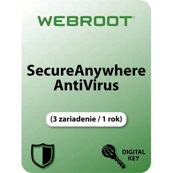 Webroot SecureAnywhere AntiVirus 3 lic. 12 mes.