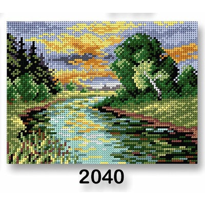 VTC Vyšívací předloha obrázek na vyšívání 70246 2040 řeka zelená 18x24cm – Hledejceny.cz