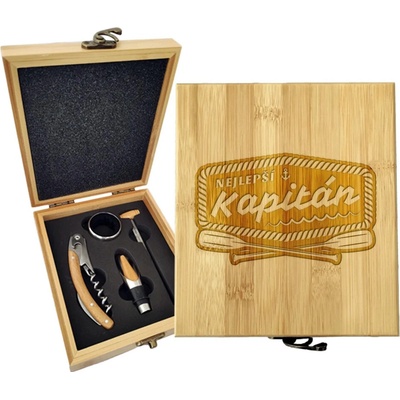 Sablio Dárková sada na víno Nejlepší kapitán: 147×168×49 mm