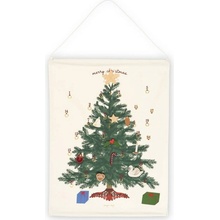 Konges Sløjd Textilní adventní kalendář Decora, zelená barva, textil