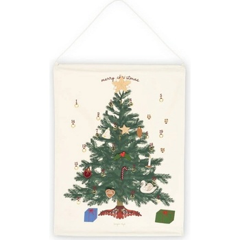 Konges Sløjd Textilní adventní kalendář Decora, zelená barva, textil