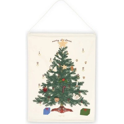 Konges Sløjd Textilní adventní kalendář Decora, zelená barva, textil