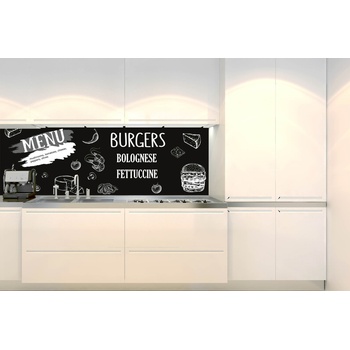 DIMEX ART s. r. o Фототапет за кухня - черна табела на ресторант 180 x 60 см