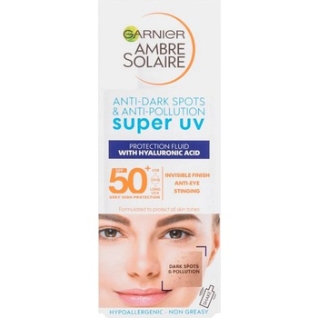 Garnier Ambre Solaire Sensitive Advanced Face SPF50+ krém na obličej s kyselinou hyaluronovou 40 ml