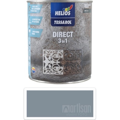 Tessarol Direct 3in1 antikorozní barva na kov 0,75L středně šedá RAL 7046