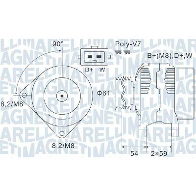 Alternátor MAGNETI MARELLI 063731143010