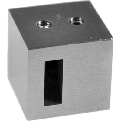 Držiak tyče 15 x 5 mm, plochý, brúsená nerez AISI 304