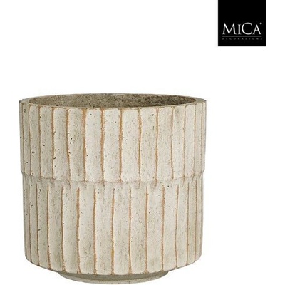 Mica КАШПА КЕРАМИЧНА КРЪГЛА apiro Ø22.5х21см ЕКРЮ (1152837)