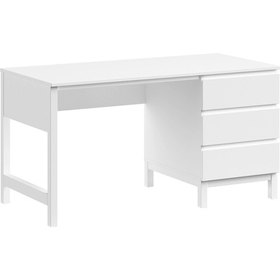 Vipack Bílý dřevěný psací stůl Eva 140 x 70 cm
