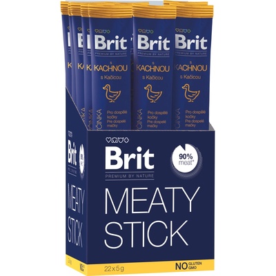 Brit Maškrta pre mačky Premium Nature Cat Meaty Stick Adult Duck 5 g