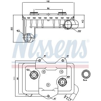 Chladič motorového oleje NISSENS 90597