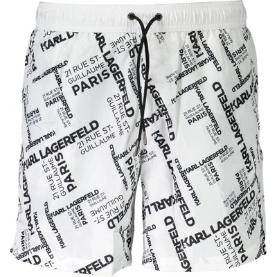 Karl Lagerfeld pánske plavky biele KL20MBM08_WHITE