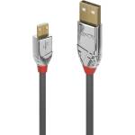Lindy Кабел Lindy LNY-36652, от USB A(м) към Micro USB(м), 2m, сив (LNY-36652)
