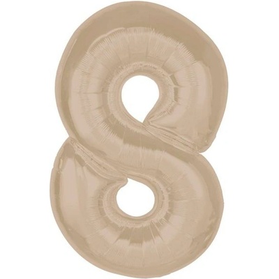 Godan Balónek fóliový číslo 8 matný latte 92cm