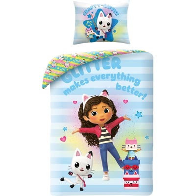 Halantex bavlna obliečky Gabby's Dollhouse Glitter makes everything better 140x200 70x90