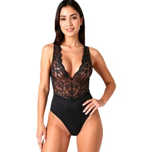 Passion Дантелено боди Charming Touch Black, M