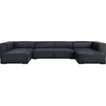 Windsor & Co Тъмносин кожен ъглов диван ("U" форма) Madame - Windsor & Co Sofas (WIN_U_71_F1_MADAME4)