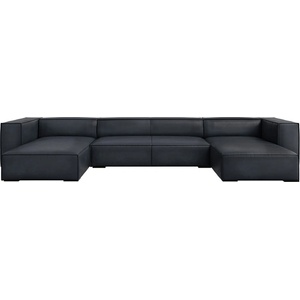 Windsor & Co Тъмносин кожен ъглов диван ("U" форма) Madame - Windsor & Co Sofas (WIN_U_71_F1_MADAME4)