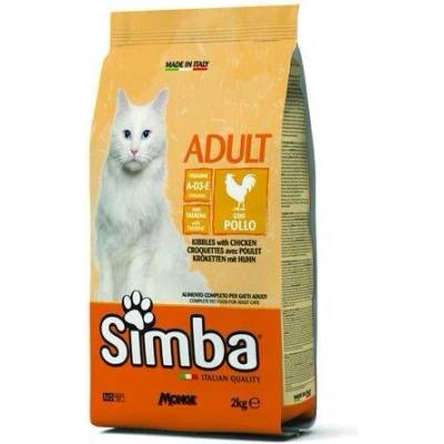 MONGE SIMBA Cat Chicken kompletné suché krmivo pre dospelé mačky s kuracím mäsom 2 kg