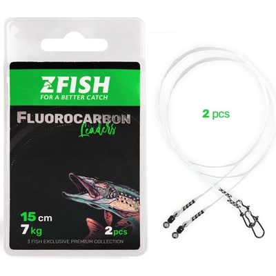 Zfish Lanko Fluorocarbon Leader 25cm 15 kg 2ks