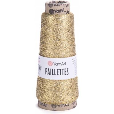 Metalizovaná niť YarnArt Paillettes zlatá 800 m 50 g