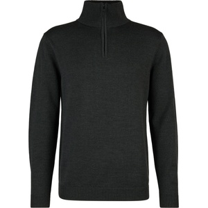 Stoic Мъжки вълнен пуловер Stoic MerinoKnit MMXX. Kniva Half Zip Merino jumper - Black / Melange (005-6518-0111)