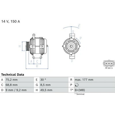 generátor BOSCH 0 986 086 440
