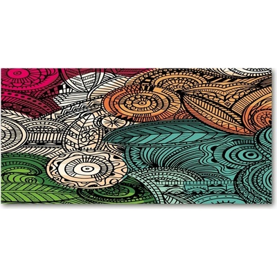 Fotoobraz na skle abstraktné pierka 100x50 cm