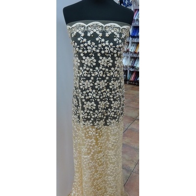 Krajka oranžová jemná farba š.140cm