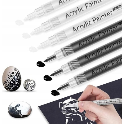 Artmagico Premium akrylový Marker extra jemný hrot 0.7 mm čierný sada 5 ks