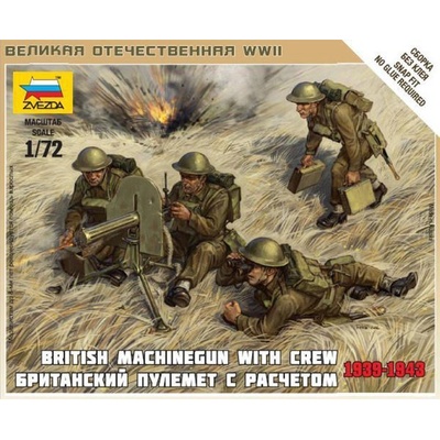 Zvezda Britský guľomet s posádkou 1939-1942 1:72